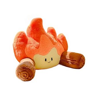 Funny Campfire Reading Pillow Fake Fire Back Rest Pillow Cartoon Bonfire Plush Pillow