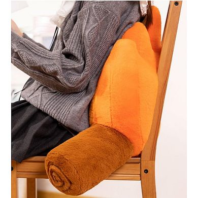 Funny Campfire Reading Pillow Fake Fire Back Rest Pillow Cartoon Bonfire Plush Pillow