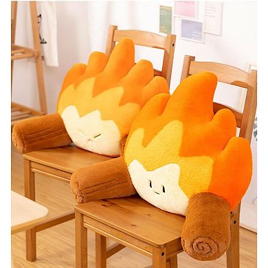 Funny Campfire Reading Pillow Fake Fire Back Rest Pillow Cartoon Bonfire Plush Pillow