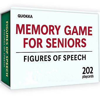 QUOKKA Elderly Memory Games 202 Expression Cards for Alzheimer's or Dementia Activities for Seniors