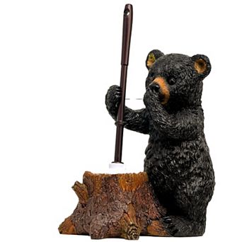 Cute Bear Toilet Brush Holder Set, Solidly, Flexible, Durable Style Stylish