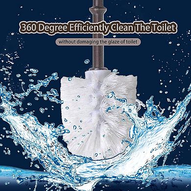 Cute Bear Toilet Brush Holder Set, Solidly, Flexible, Durable Style Stylish