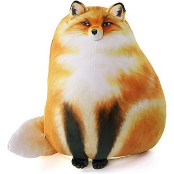 Fox Stuffed Animal, 14" Fox Plush Pillow, Cute Plushies, Throw Pillow Doll Big Plush Toy