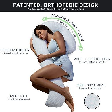 Contour Swan Body Pillow W/Pillowcase Cool XL