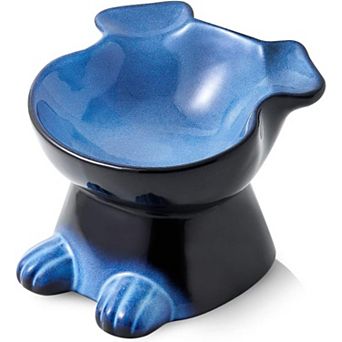 Elevated Ceramic Dog Bowls: 6.5 Inch Raised Small Dog Bowl for Food Water,Food Safe Bowl