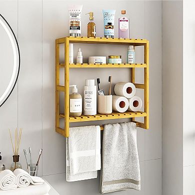 Over The Toilet Storage Bathroom Shelves Wall Mounted 3 Tier Space Saver Corner Shelf