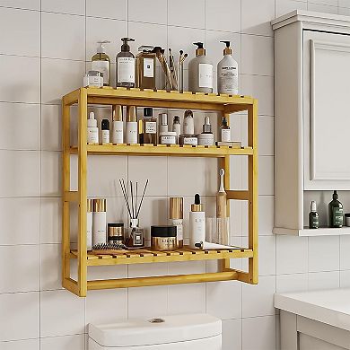 Over The Toilet Storage Bathroom Shelves Wall Mounted 3 Tier Space Saver Corner Shelf