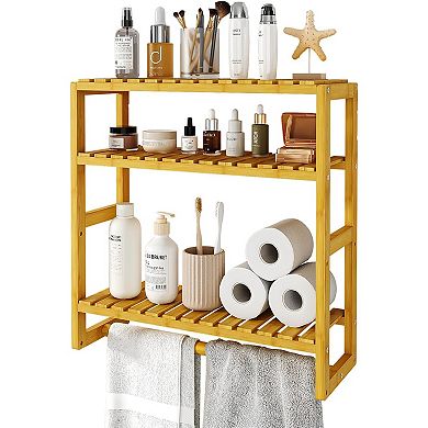 Over The Toilet Storage Bathroom Shelves Wall Mounted 3 Tier Space Saver Corner Shelf