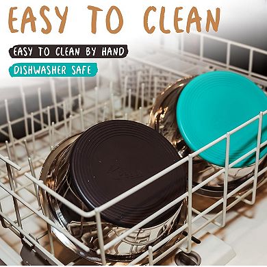 Deep Stainless Steel Anti-Slip Dog Bowls - 2-Pack, 8 Cups