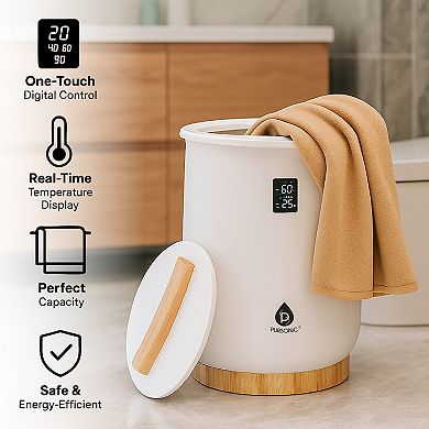 Pursonic Luxury Towel Warmer with One-Touch Digital Control Panel