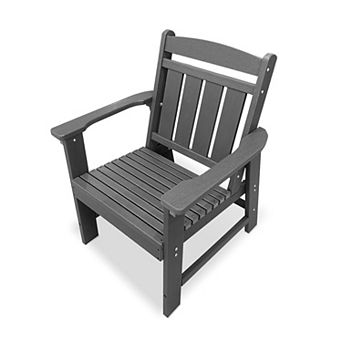 HDPE Patio Dining Chair, Slat Back, Weather Resistant, for Outdoor, Garden, Yard (1 pc - Chair)