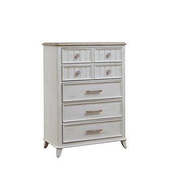 Beach Comber Chest - Weathered White - Sand Top