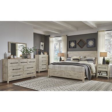 Aurora 1-Drawer Night Stand - Whitewash