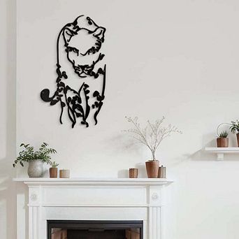 Leopard Sculpture Metal Wall Art