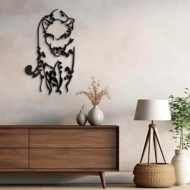 Leopard Sculpture Metal Wall Art