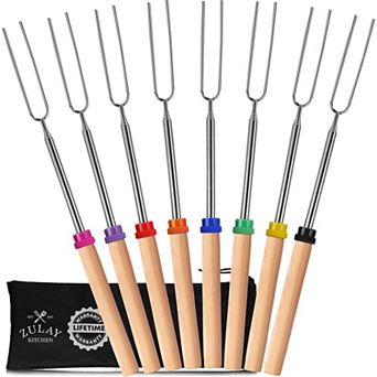 Zulay Kitchen Marshmallow Roasting Sticks (32 Inch) - 8 Pack