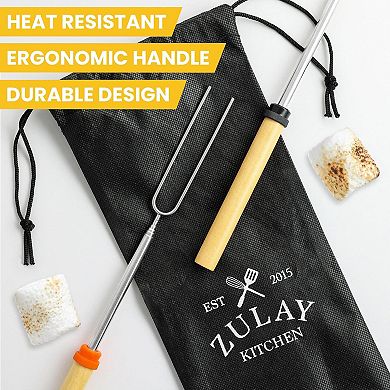 Zulay Kitchen Marshmallow Roasting Sticks (32 Inch) - 8 Pack
