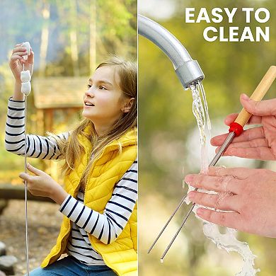 Zulay Kitchen Marshmallow Roasting Sticks (32 Inch) - 8 Pack