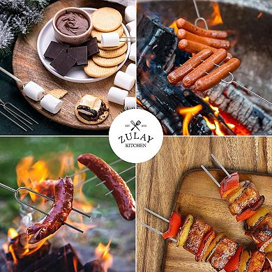 Zulay Kitchen Marshmallow Roasting Sticks (32 Inch) - 8 Pack