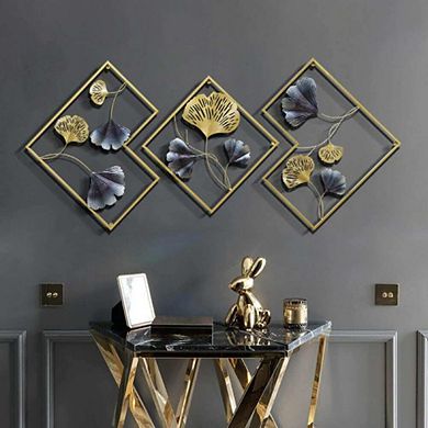 Metal Ginkgo Hanging Wall Art