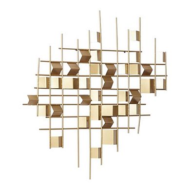 Folded Stripes Metal Geometric Wall Art