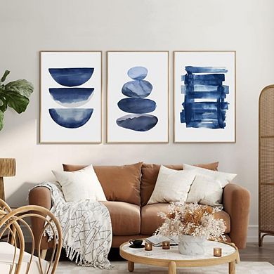 Blue Abstract Canvas Wall Art