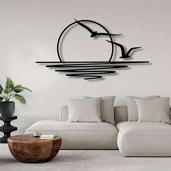 Metal Sunrise And Sunset Wall Art