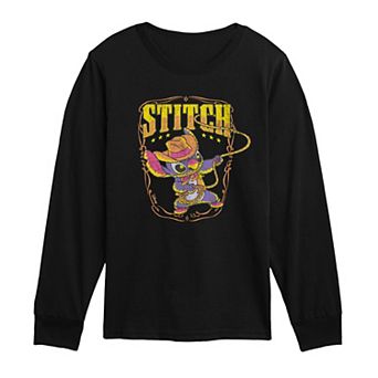 Boys 8-20 Disney's Lilo & Stitch Western Stitch Long Sleeve Graphic Tee