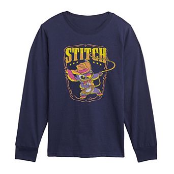 Boys 8-20 Disney's Lilo & Stitch Western Stitch Long Sleeve Graphic Tee