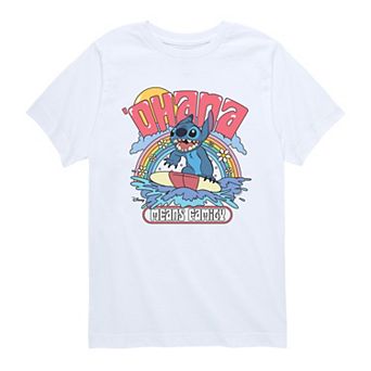Boys 8-20 Disney's Lilo & Stitch Ohana Means Family Surfing Graphic Tee