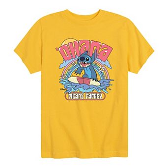Boys 8-20 Disney's Lilo & Stitch Ohana Means Family Surfing Graphic Tee