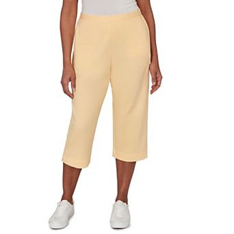 Petite Alfred Dunner Everyday French Terry Flat Front Capri Pants