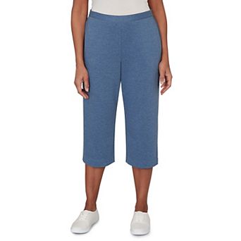 Petite Alfred Dunner Everyday French Terry Flat Front Capri Pants