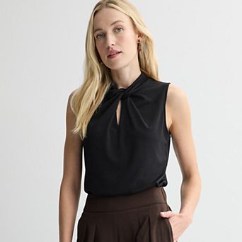 Women's Nine West Neck Twist Detail Top