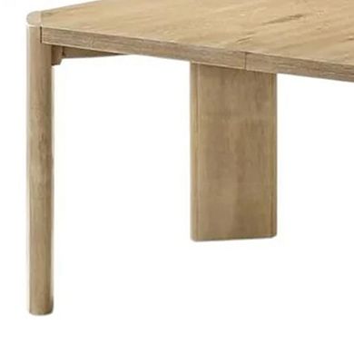 Edey Dining Table, 66-84 Inch Expandable Top in Oak Brown, Panel Legs