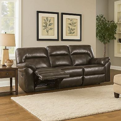 Josy Manual Recliner Loveseat with Console, Faux Leather