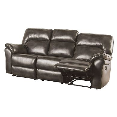 Josy Manual Recliner Loveseat with Console, Faux Leather