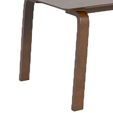 Iken Dining Table, 71 Inch Rectangular Top in Walnut Brown Solid Wood