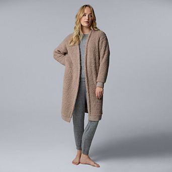 Women's Simply Vera Vera Wang Cozy Sherpa Long Cardigan
