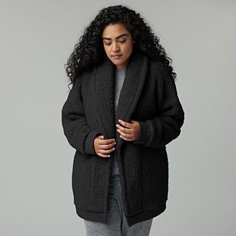 Plus Size Simply Vera Vera Wang Cozy Sherpa Cardigan