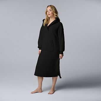 Women's Simply Vera Vera Wang Long Sleeve Cozy Sherpa Hooded Lounger