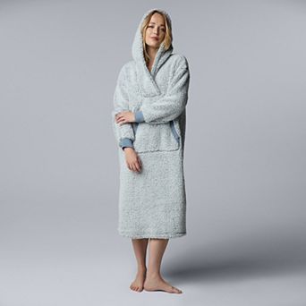 Women's Simply Vera Vera Wang Long Sleeve Cozy Sherpa Hooded Lounger