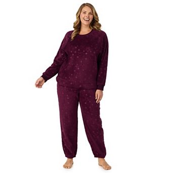 Plus Size Cuddl Duds® 2 pc Raglan Pajama Top & Pajama Joggers Set