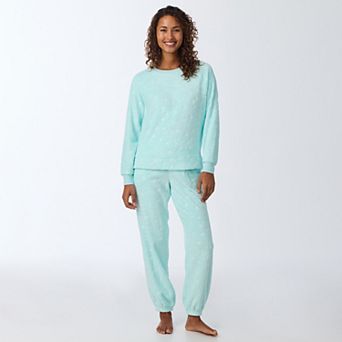 Women's Cuddl Duds® 2 pc Raglan Pajama Top & Pajama Joggers Set