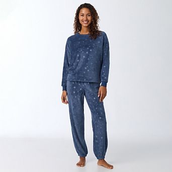 Women's Cuddl Duds® 2 pc Raglan Pajama Top & Pajama Joggers Set