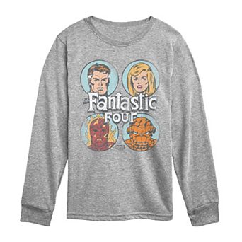 Boys 8-20 The Fantastic Four Distressed Long Sleeve Graphic Tee