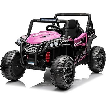 12V Kids Ride On UTV Truck, Electric Car Toy with Remote, LED Lights, Music, 2 Spring Suspension