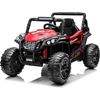 12V Kids Ride On UTV Truck, Electric Car Toy with Remote, LED Lights, Music, 2 Spring Suspension