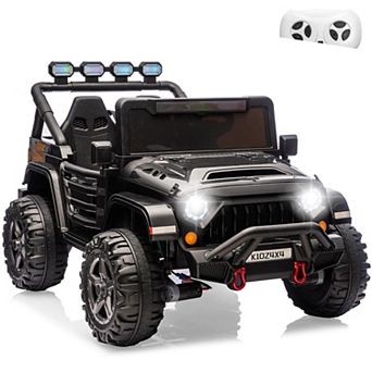 24V 2-Seater Kids Ride On Jeep, 4WD, Dual Motors Battery Powered Electric Vehicles, Remote Control