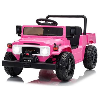 12V Licensed Toyota Ride-On Pickup Truck for Kids, Electric Vehicles w/Remote, Suspension, Truck Bed